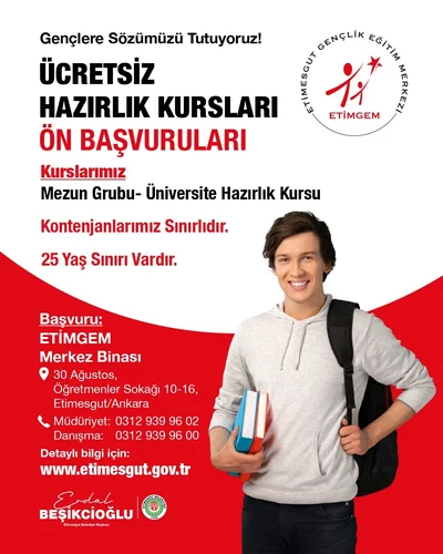 Etimesgut Belediyesi Ücretsiz LGS Kurs Kayıtları Başladı